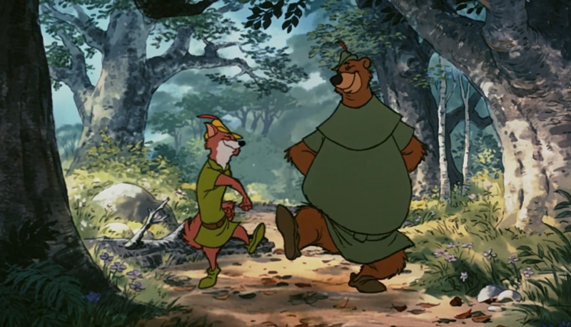 “Robin Hood n’ Little John, runnin’ through the forest...”